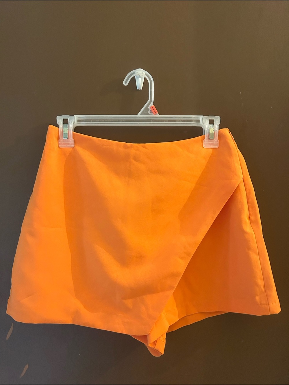 Love Tree Bright Orange High-Low Skort